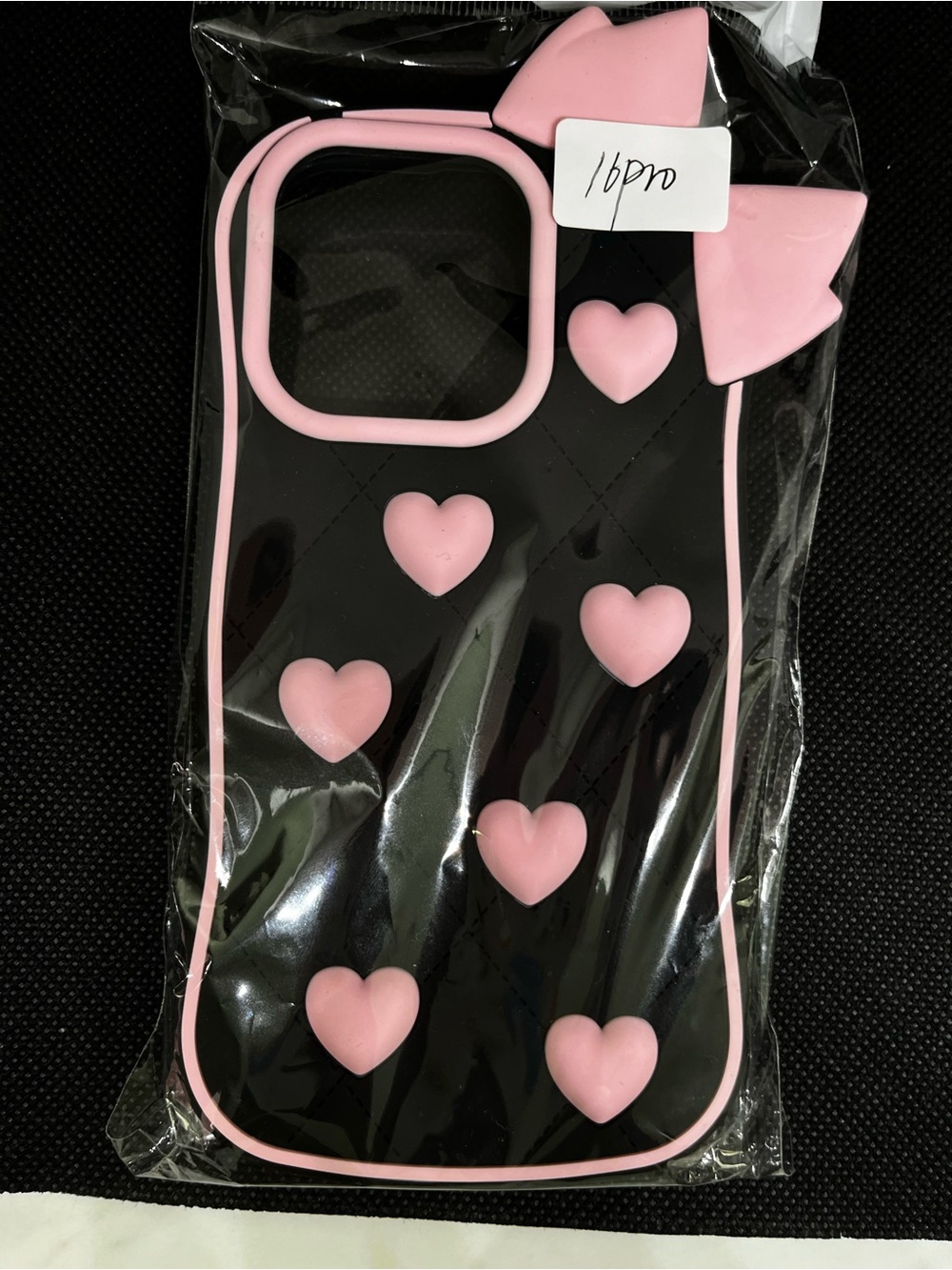 Pink Heart Accent Cute Phone Case for iPhone